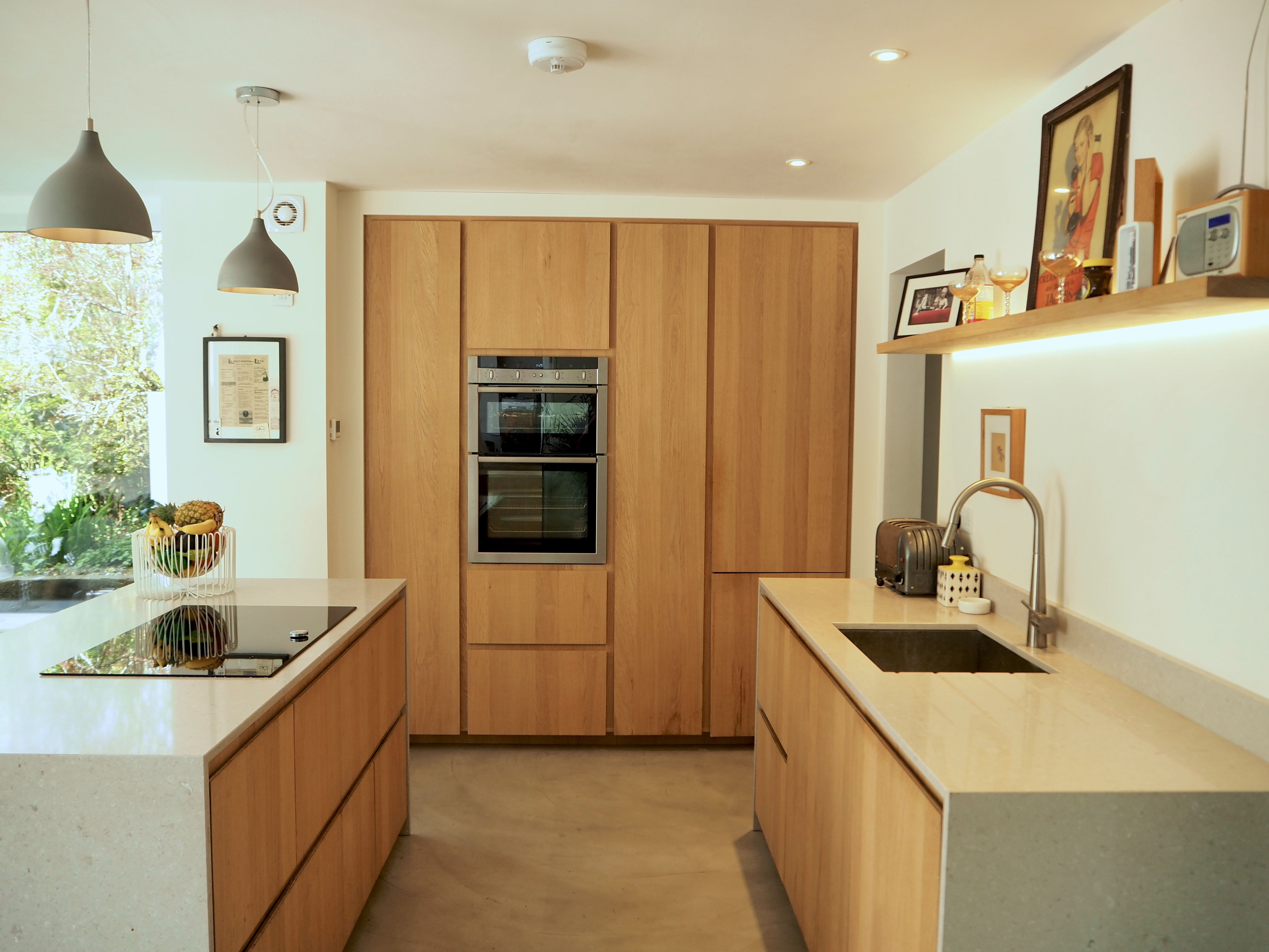 Modern handleless handmade kitchen