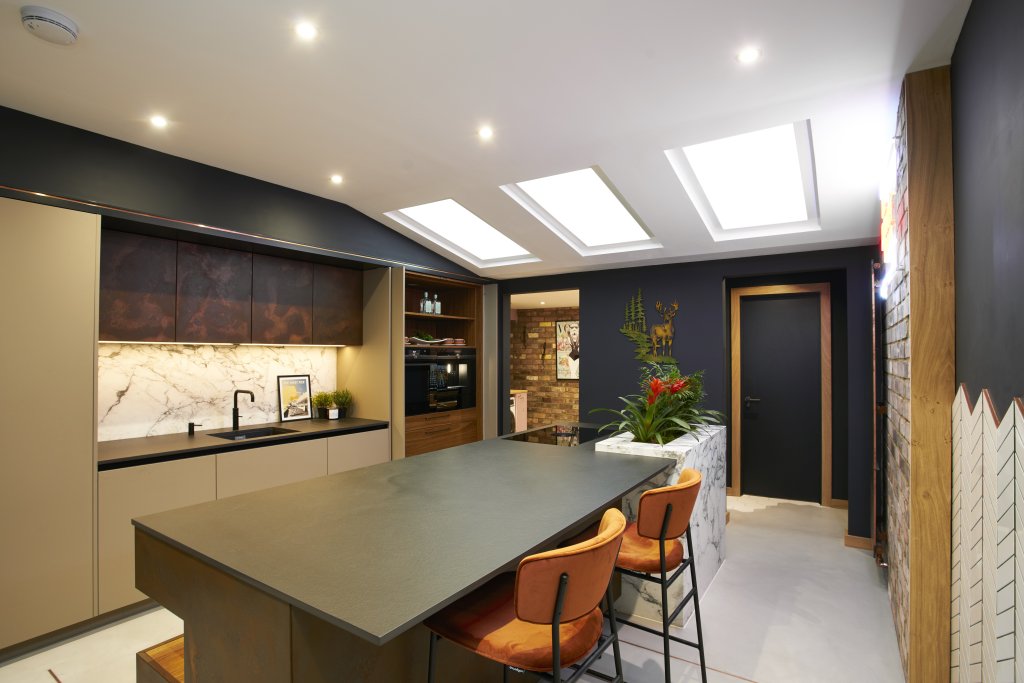 Modern kitchen in The Brighton Kitchen Company's Essex showroom